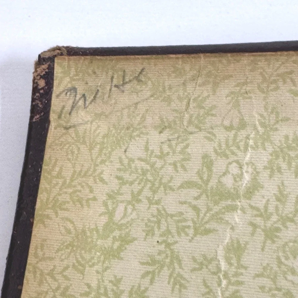 Antique Oliver Goldsmith Leather Bound Book Embossed Floral Burgundy Gold Gilt